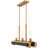 3 - Light Kitchen Island Wagon Wheel Chandelier