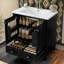 Meuble-lavabo sur pied 36 po avec lavabo en céramique, 3 tiroirs et armoire de rangement 36 po-1735646183