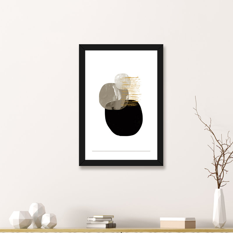 " Minimal Tone " by Dan Hobday, 32" H x 24" W x 1" D, Black Framed Paper