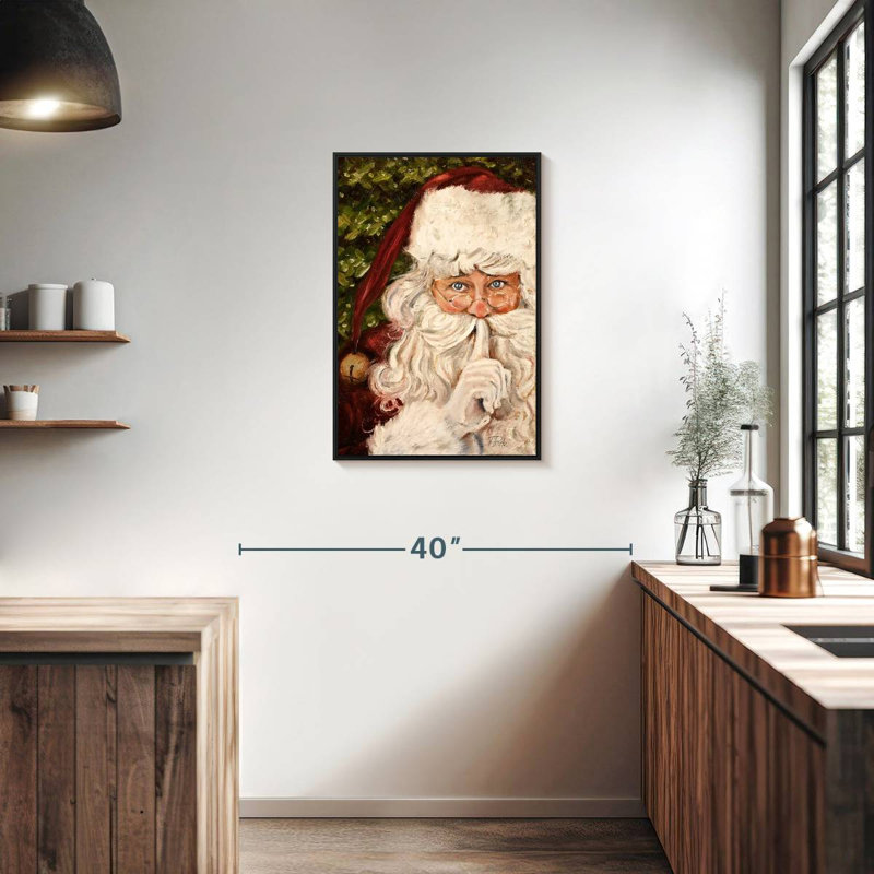 Secret Santa, Floating Frame Black, 21" x 31"