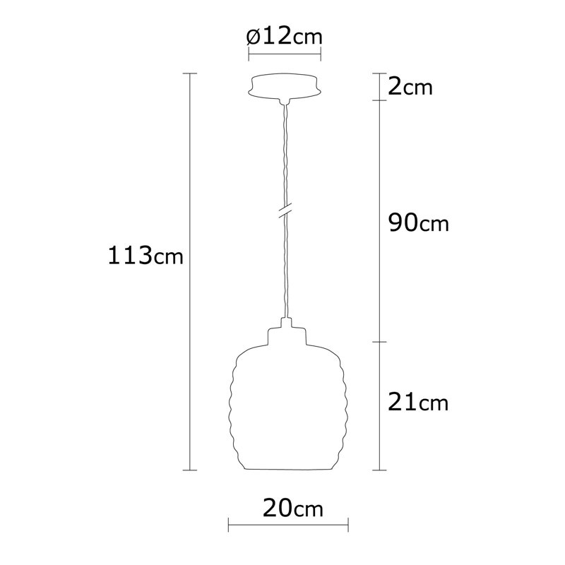 Luminaire suspendu en pot 1 lumière Aidrik