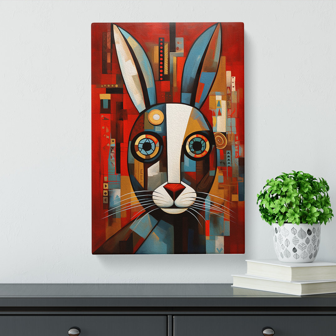 Hare Constructivism No.2 - No Frame Art Prints - Wrapped Canvas