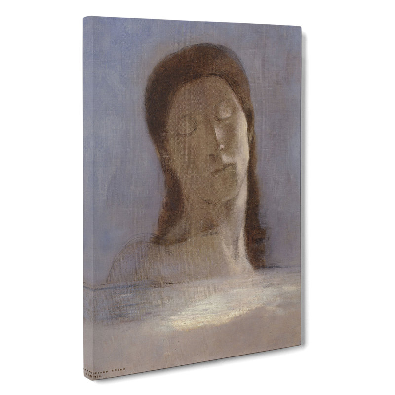 Closed Eyes by Odilon Redon - Wrapped Canvas, 50cm H x 35cm W x 3cm D