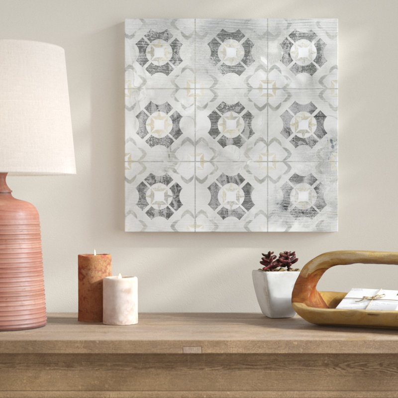 «Marble Tile Design III», impression sur toile, H 20 po x l 20 po