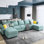 Canapé modulaire réversible d'angle en U avec siège et rangement