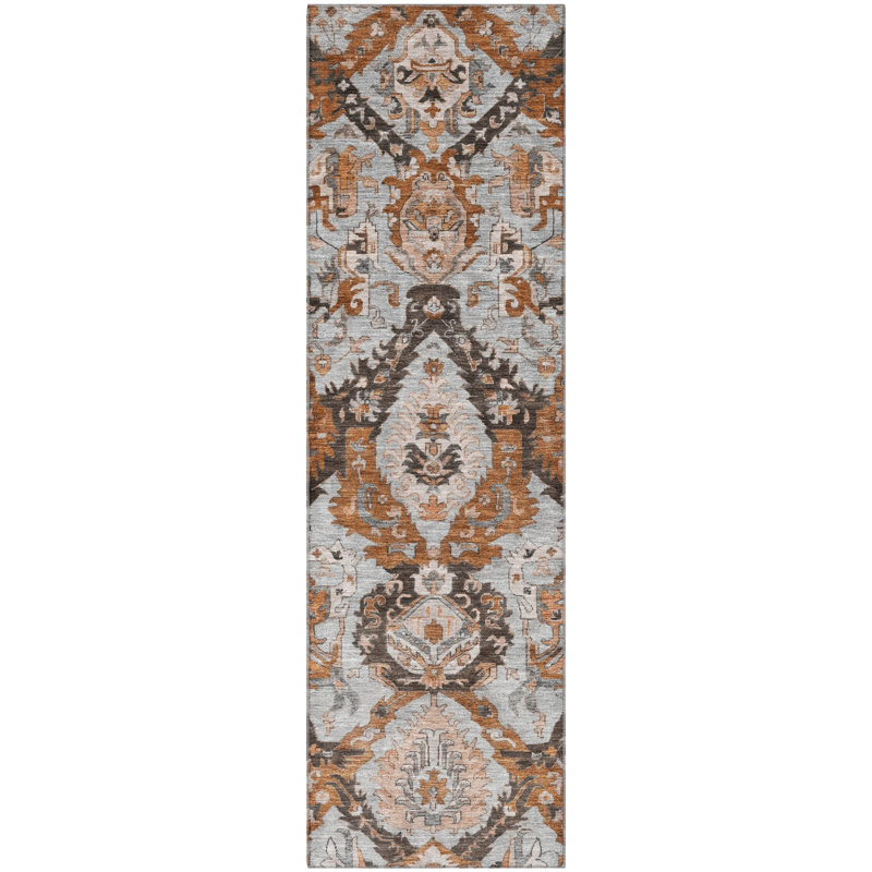 Machine Washable Mayfield Panels Rug, Runner 2'3" x 7'6"