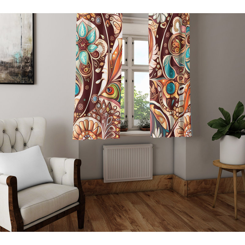 Paire de rideaux semi-transparents en polyester Deenie, L 20 po x L 61 po