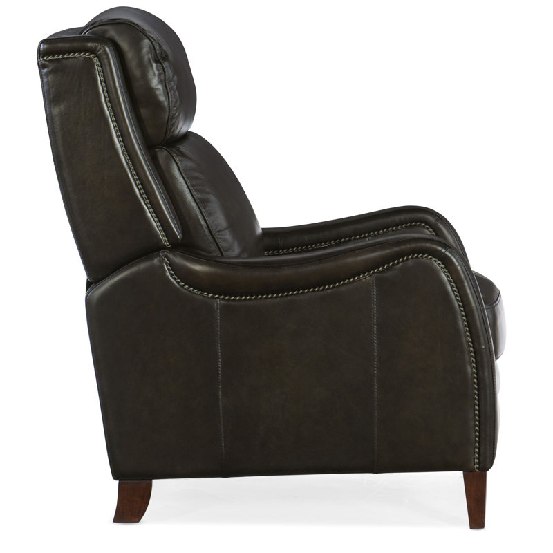 Sulema Leather Power Recliner, Manual, Dark Brown Genuine Leather
