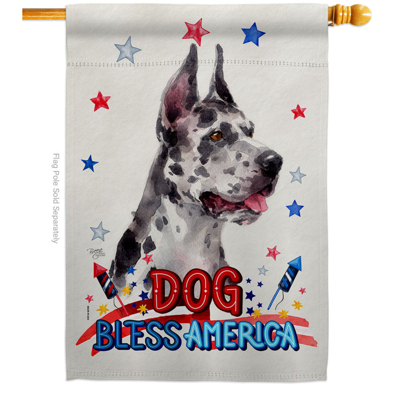 Drapeau de maison patriotique en polyester 3 faces 2 x 2 pi