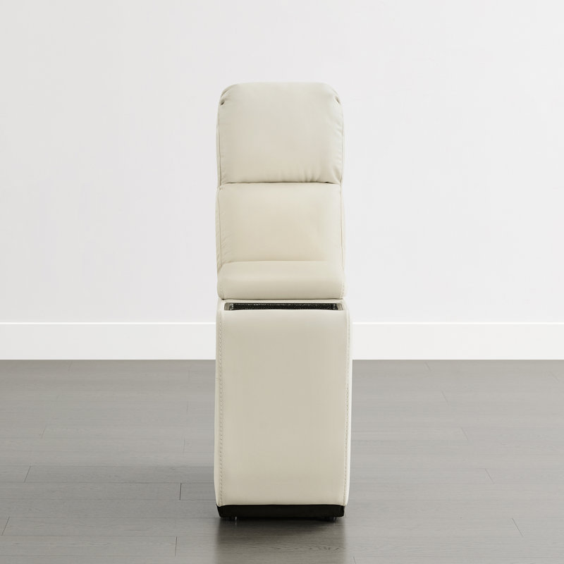 Olathe Genuine Leather Multi-Function Console, Cream