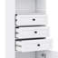 Grande armoire de rangement pour salle de bain avec porte, tiroirs et tablettes de rangement ouvertes, avec tablettes réglables-1489506758