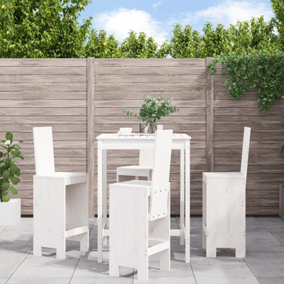 Avionne Brayden Studio Bar Set with Wood Frame and Solid Wood Outer Material