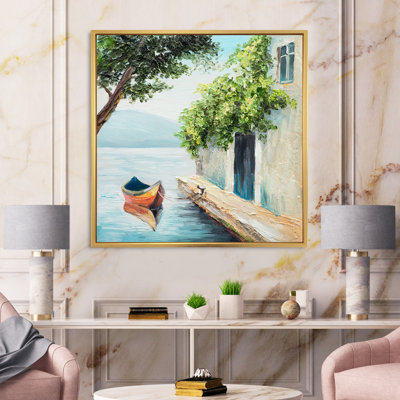 " Gondola In Venice On A Beautiful Summer Day " Painting Print