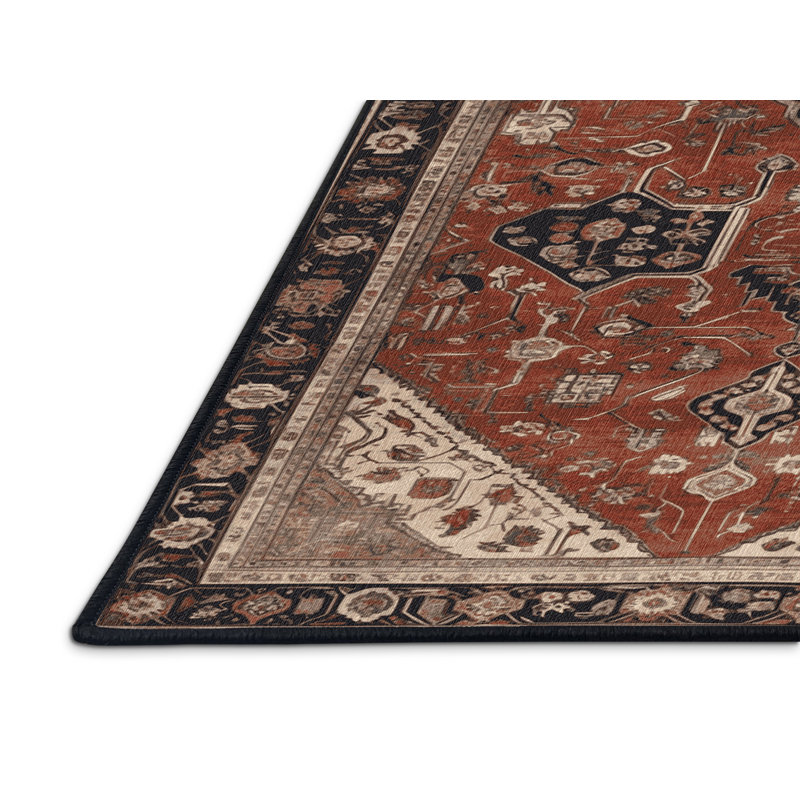 Tapis brun lavable à la machine, Rectangulaire 2 pi x 3 pi