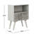Elegant & Modern Goins 20'' Nightstand – Stylish Mid-Century Modern Grey Walnut with Sculpted Drawer