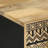 vidaXL TV Cabinet Black Solid Mango Wood Medium TV Cabinet Rectangular