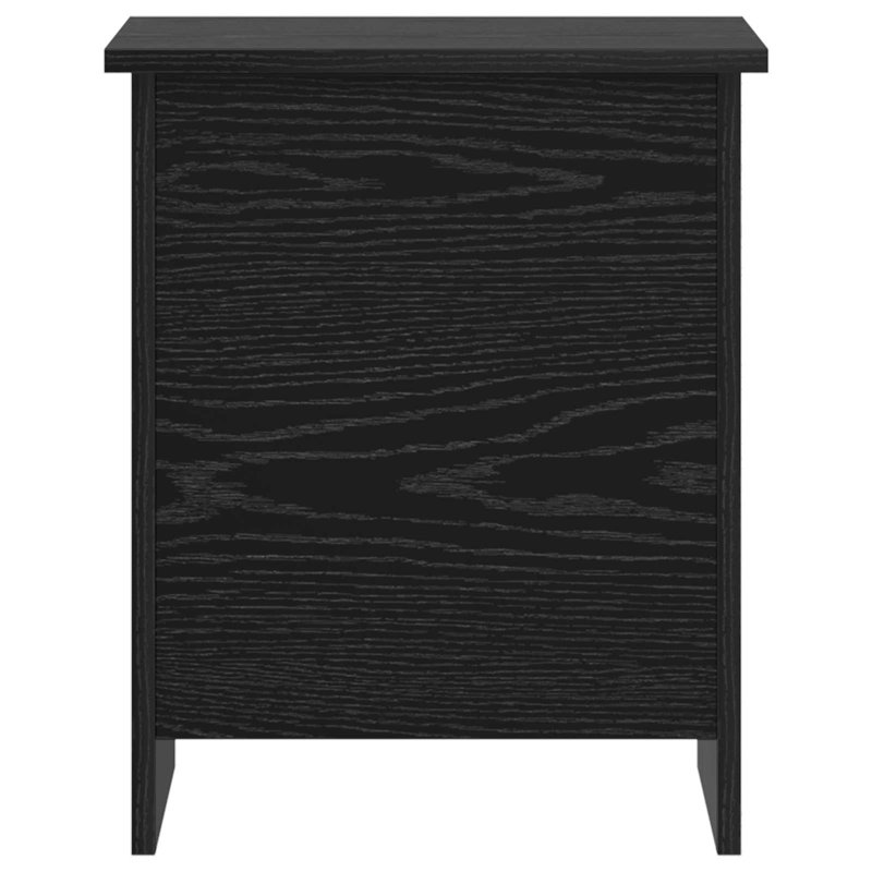 Engineered Wood Rectangle Accent Chest, Black Oak