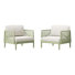 Ensemble de 2 fauteuils de patio à assise profonde avec coussins