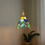 Luminaire suspendu artisanal en verre coloré avec fabrication en laiton massif