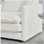 Ensemble de canapés-lits en chenille blanche-216368525