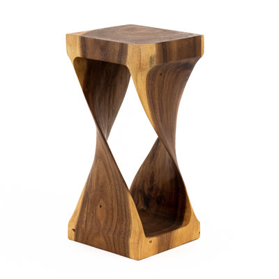 Burruss Solid Wood Tree Stump End Table