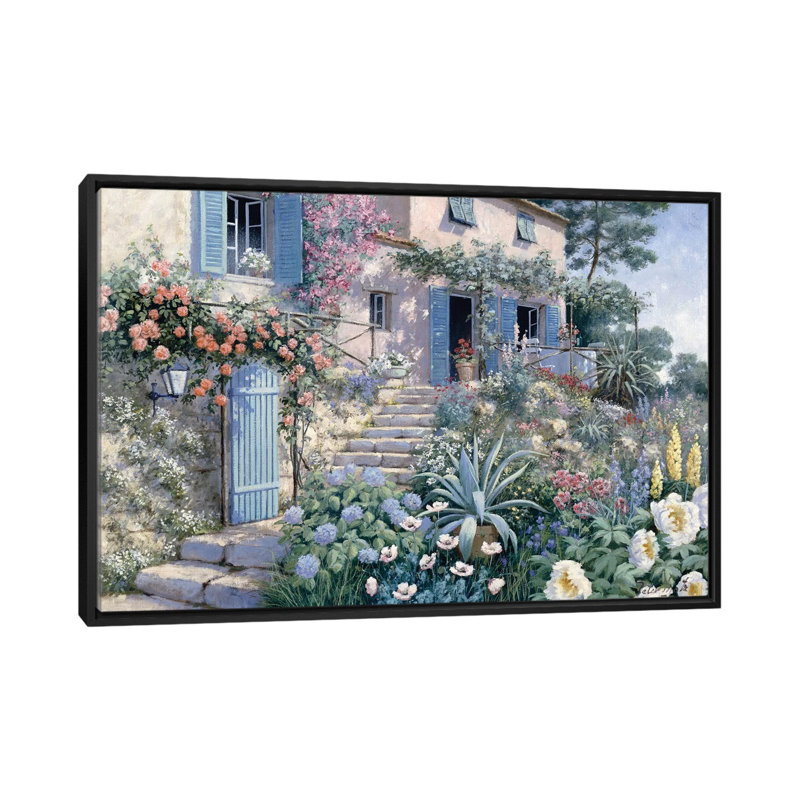 " Stairs To… " by Peter Motz, 18" H x 26" W x 1.5" D, No Mat, Black Framed Canvas