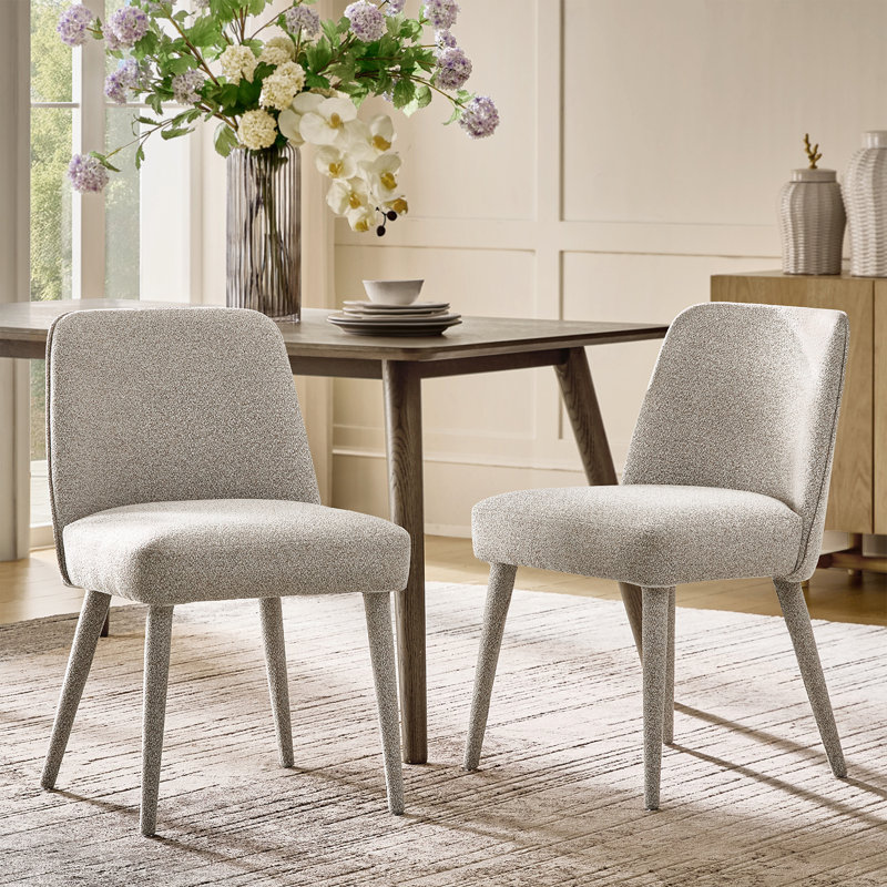  Verity Modern Upholstered Dining Chair with Ergonomic Design Set of 2, Taupe