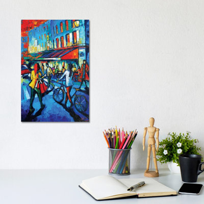 Parisian Cafe by Mona Edulesco - Wrapped Canvas Painting