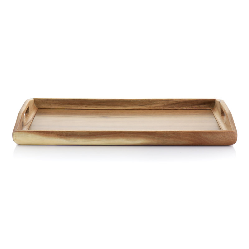 Plateau en bois d'acacia avec poignées Groveland