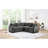 Gray L-Shaped Sectional With Sleeper, Hidden Storage, Chenille Fabric, Elegant Design For Multifunctional Rooms Multi - Functional Bed, Chenille, Throw Pillows Small Apartments-1815102685