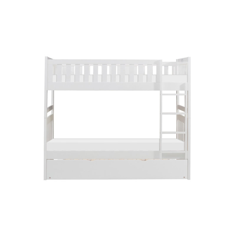 Genelda Kids Bunk Bed with Trundle, Twin over Twin