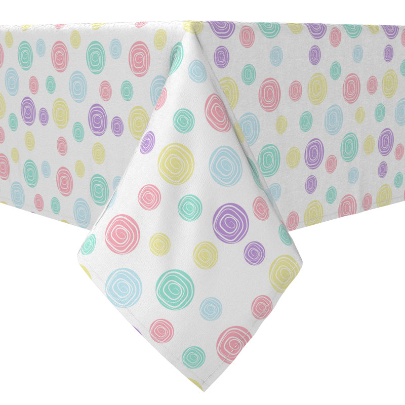 Rectangular Geometric Cotton Twill Tablecloth