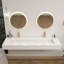 Dessus de vanité double de 59 po avec lavabo Jessica