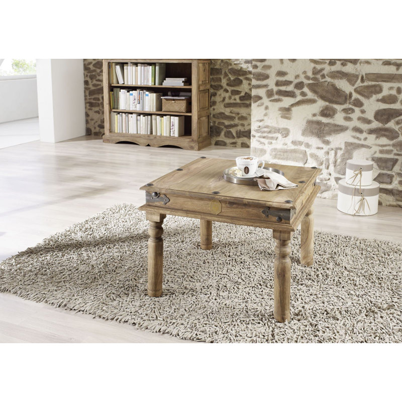 Leeds Solid Wood Four Leg Coffee Table, 46 cm H x 60 cm W x 60 cm D