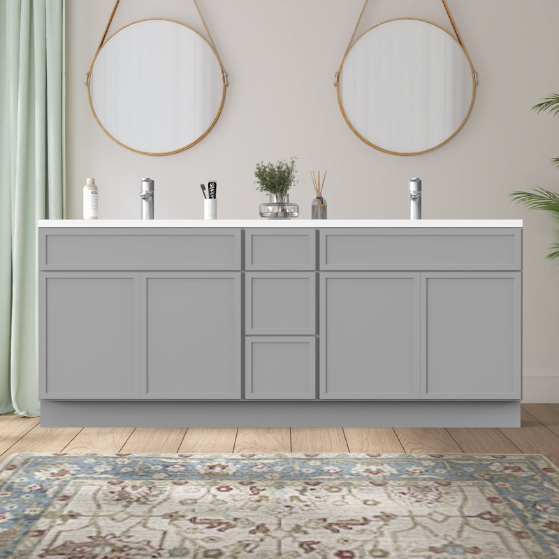72 base de meuble-lavabo double 72 seulement, Gris