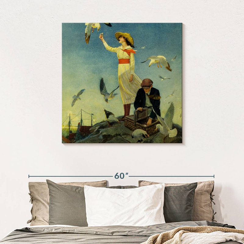 Pique-nique sur une côte rocheuse, 39" H x 39" W