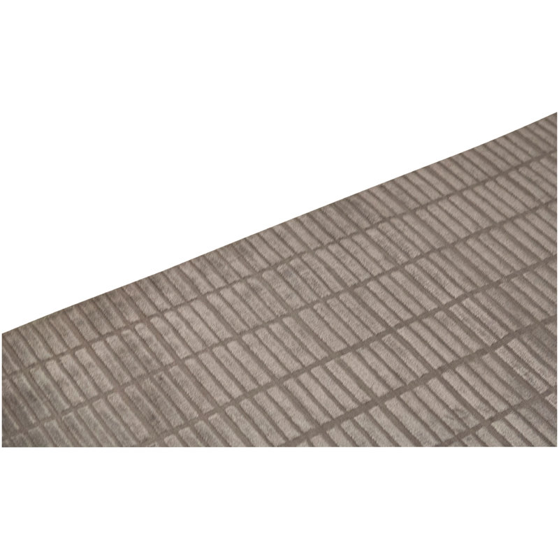 Tapis gris noué à la main de haute qualité