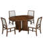 Ensemble de table de salle à manger en bois massif pour 4 personnes, extensible avec rallonge de 16 pouces et chaises rembourrées, parfait pour les réunions de famille et l'utilisation quotidienne-1196029120