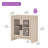 Farmhouse TV Stand For Tvs Up To 50”, Rustic Wood Entertainment Center With Adjustable Shelf, Glass Doors & Storage, Media Console Cabinet For Living-Room, Bedroom, Beige-736655447