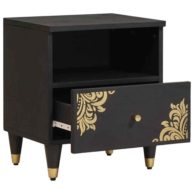 40cm W Solid Wood Bedside Table