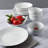 , COUPE Gibson Home Back To Basics White Porcelain Square 16-Piece Dinnerware Set