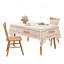 Nappe beige en mélange de lin et de coton-130580888