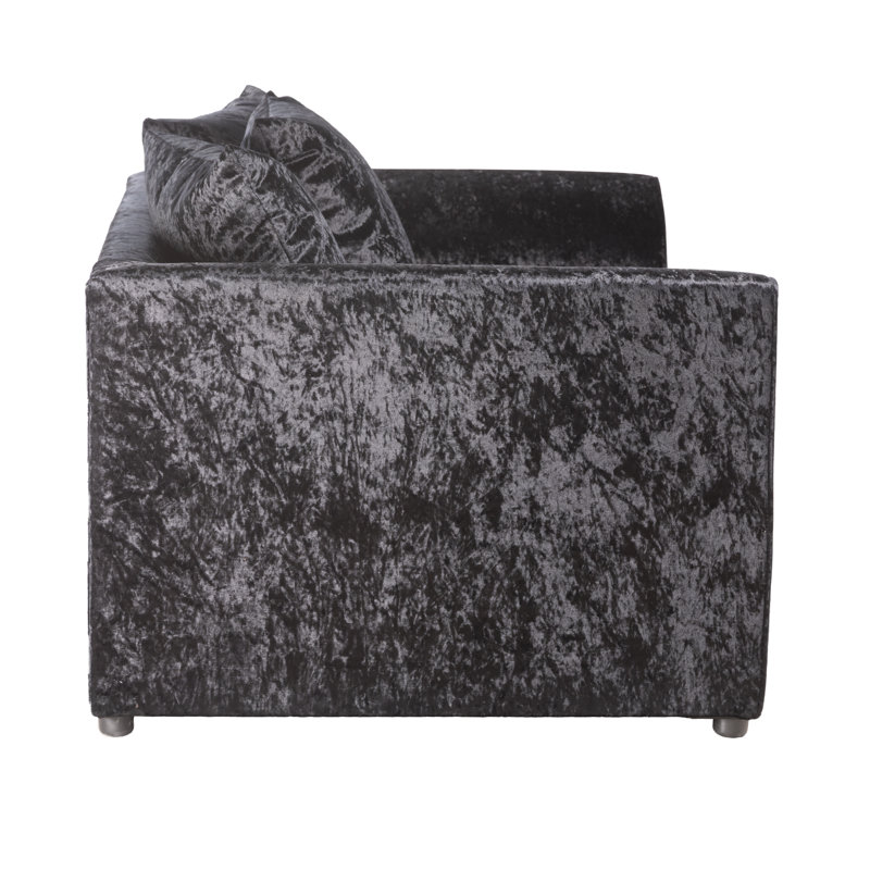 Romelia 2 - Piece Velvet Living Room Set, Black