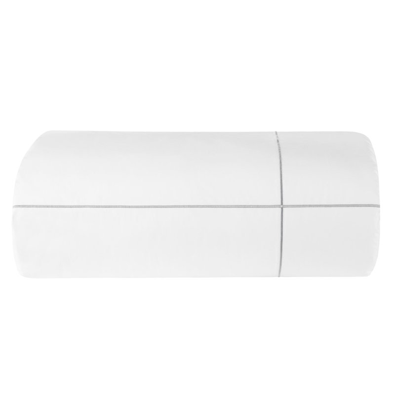 Classic Hotel_Duvet Cover, White/Gray, Queen Duvet Cover