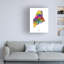 Art mural sur toile tendue - "Maine Map" par Michael Tompsett pour décoration de salon, de chambre à coucher ou de bureau - 14 x 19-15822510