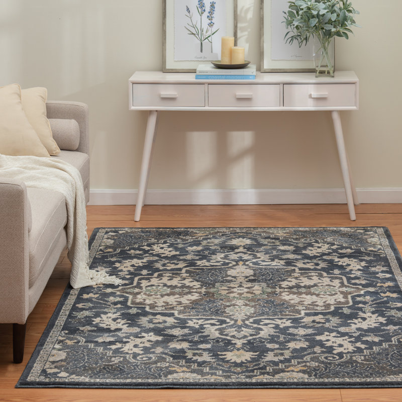 Tapis oriental gris / noir Selig, Rectangle 5 pi x 7 pi 3 po