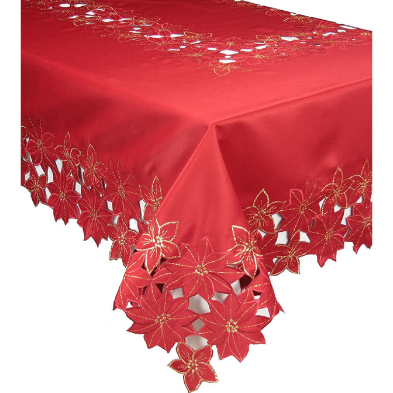 Nappe Festive Poinsettia, L 108 po x P 70 po