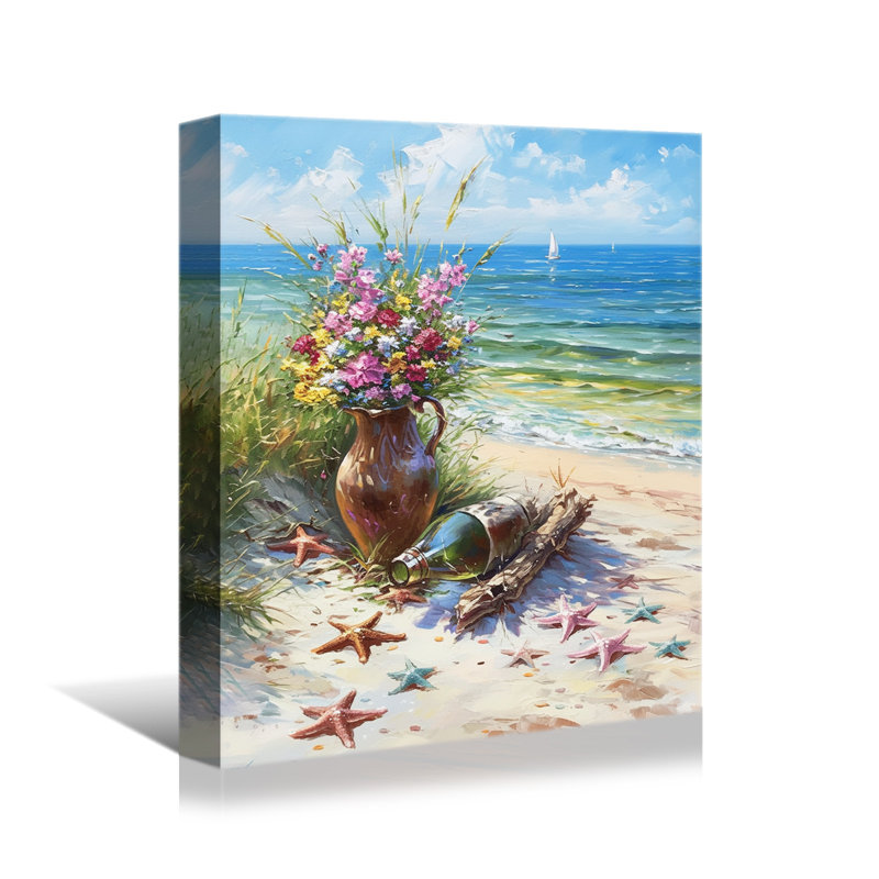 Art mural sur toile Coastal Cottage, H 40 po x l 28 po