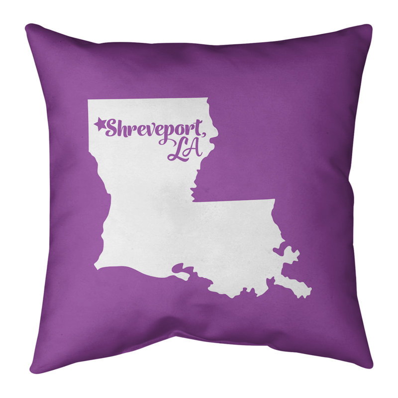 Housse de coussin en coton, 20 po X 20 po, Violet, Shreveport