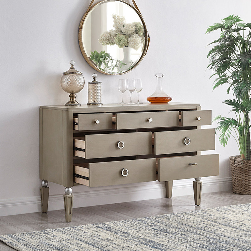Elegant Seven-Drawer Accent Chest for Entryway